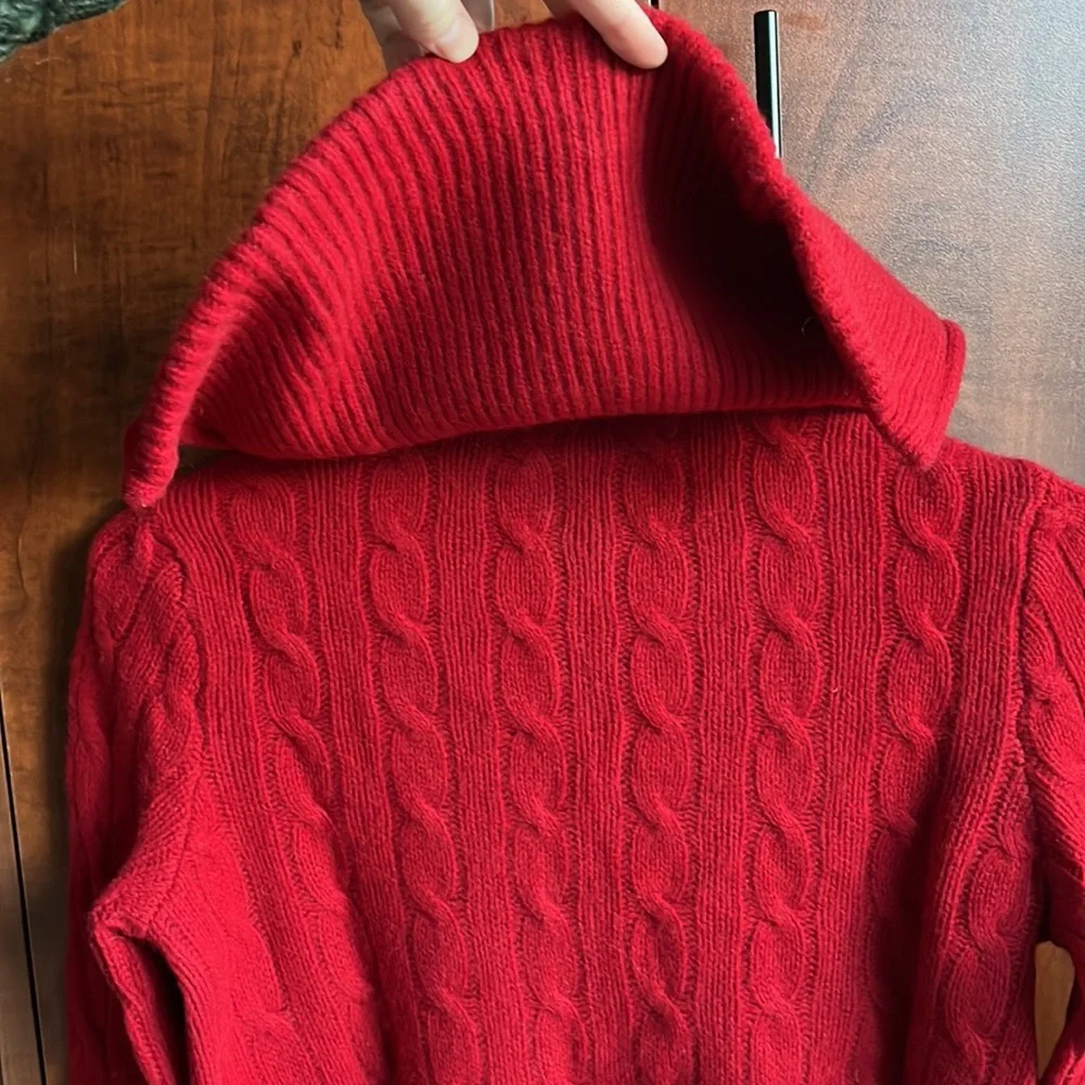 Women's Ralph Lauren Wool & Cashmere Sweater / Red / Size S - Picture 9 of 16